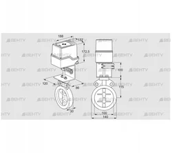 IDR100Z03D100AU/50-07Q7E (88303011) Дроссельная заслонка Kromschroder