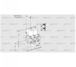 VCG1E25R/25R05NGKWL6/PPPP/PPPP (88106992) Клапан с регулятором соотношения Kromschroder