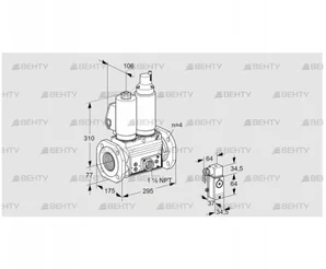 VCS6T65A05NLQSLE/PPVP/3-4P (88204252) Сдвоенный газовый клапан Kromschroder