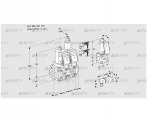 VCS2E40R/40R05NLWSR8/3-PP/PPBS (88107127) Сдвоенный газовый клапан Kromschroder