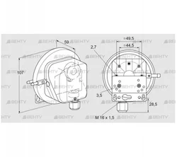 DL 3KG-3WZ (84444603) Датчик-реле давления воздуха Kromschroder