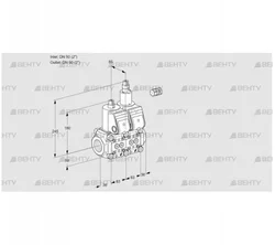 VCS3E50R/50R05NLQR3/PPPP/PPPP (88105148) Сдвоенный газовый клапан Kromschroder