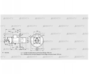 BIO 80HM-500/435-(35)F (84021651) Газовая горелка Kromschroder