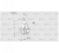 VAS2E25R/25R05LVWR/PP/PP (88104202) Газовый клапан Kromschroder