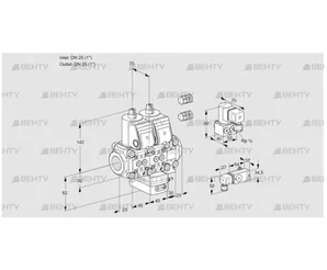 VCG1E25R/25R05NGEVWR3/2-PP/4-ZY (88107838) Клапан с регулятором соотношения Kromschroder