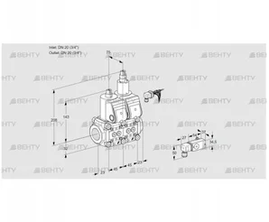 VCS1E20R/20R05NLWR/PPPP/PP-3 (88104808) Сдвоенный газовый клапан Kromschroder