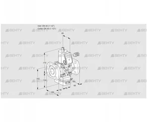 VAD240F/NW-50A (88011888) Газовый клапан с регулятором давления Kromschroder