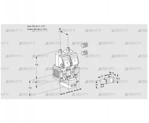 VCG2E40R/40R05FNGEWR3/2-PP/PPPP (88105828) Клапан с регулятором соотношения Kromschroder