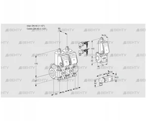 VCS2E40R/40R05NNWR6/PP-3/PPZS (88105855) Сдвоенный газовый клапан Kromschroder