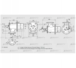 ZIO 165HBL-1100/835-(24)DB (84099778) Газовая горелка Kromschroder