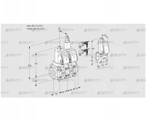 VCS1E15R/15R05NLWGR8/PPPP/PPBS (88105594) Сдвоенный газовый клапан Kromschroder