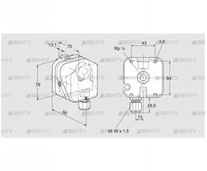 DG 150S-3 (84447440) Датчик-реле давления газа Kromschroder