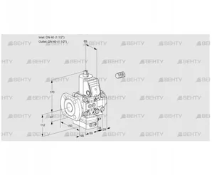 VAG2E40F/40R05GEVWR/PP/PP (88102299) Газовый клапан с регулятором соотношения Kromschroder