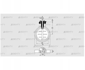 DKR 40Z03F450D (03149216) Дроссельная заслонка Kromschroder