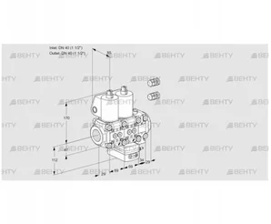 VCG2E40R/40R05NGEVWL3/PPPP/PPPP (88105469) Клапан с регулятором соотношения Kromschroder