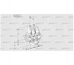 VCH1T25N/25N05NHAVQGR/MMMM/MMMM (88107835) Клапан с регулятором расхода Kromschroder