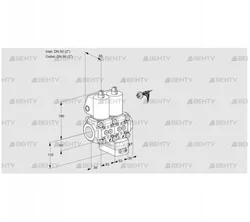 VCH3E50R/50R05NHEWL/PPPP/PPPP (88100525) Клапан с регулятором расхода Kromschroder