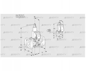 VAS3E50F/50F05LWR/PP/BS (88107706) Газовый клапан Kromschroder