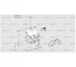 VCG1E25R/25R05NGKQL/MMPP/2--2 (88100561) Клапан с регулятором соотношения Kromschroder