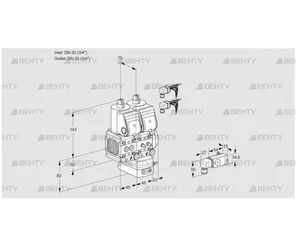 VCG1E20R/20R05FNGEWR6/2-MM/PPPP (88107767) Клапан с регулятором соотношения Kromschroder