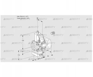 VAH2E40R/40F05HEVWR/PP/PP (88102568) Клапан с регулятором расхода Kromschroder