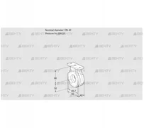 BVG40/25W05 (88300151) Дроссельная заслонка Kromschroder