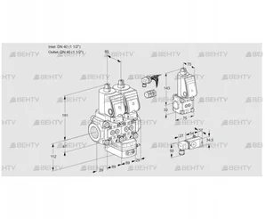 VCG2E40R/40R05NGEWSR8/2-PP/PPZS (88103446) Клапан с регулятором соотношения Kromschroder