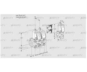 VCS1E20R/20R05NNWR6/MMPP/PPBS (88101631) Сдвоенный газовый клапан Kromschroder