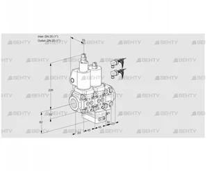 VCH1E25R/25R05LHEVWSL8/PPPP/PPPP (88102870) Клапан с регулятором расхода Kromschroder