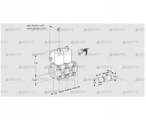 VCS2E40R/40R05NNWL/PPPP/3--4 (88104599) Сдвоенный газовый клапан Kromschroder