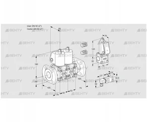 VCS3E50F/50F05NNWL3/ZSPP/PP3- (88107462) Сдвоенный газовый клапан Kromschroder