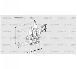 VCS1E20R/20R05NLWGR8/PPPP/PPPP (88106437) Сдвоенный газовый клапан Kromschroder