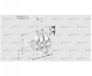 VCH2E40R/40R05NHEVWR6/PPPP/PPPP (88106888) Клапан с регулятором расхода Kromschroder