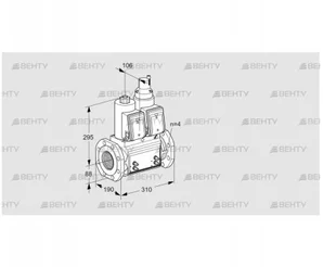 VCS7T80A05NLQRB/MMMM/MMMM (88204256) Сдвоенный газовый клапан Kromschroder