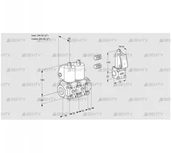 VCS3E50R/50R05NNWL3/PPZS/PPPP (88104893) Сдвоенный газовый клапан Kromschroder