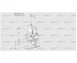 VAG2T40N/40N05GAVQGR/PP/PP (88100775) Газовый клапан с регулятором соотношения Kromschroder