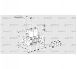 VCS3E50F/50F05NNKL3/PPPP/2--3 (88104651) Сдвоенный газовый клапан Kromschroder