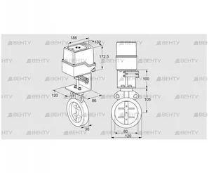 IDR80Z03D100AU/50-15W15TR10 (88303478) Дроссельная заслонка Kromschroder