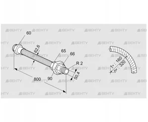 ES 50RA800 (03263074) Шланг из нержавеющей стали Kromschroder