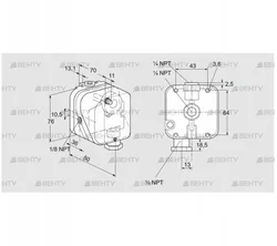 DG 50NT-21N (84447970) Датчик-реле давления газа Kromschroder