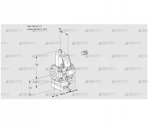 VAD2E25R/40R05D-100VWR/PP/PP (88102121) Газовый клапан с регулятором давления Kromschroder