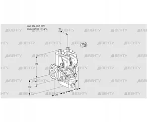 VCG2E40R/40R05NGEWR/PPPP/PPPP (88104434) Клапан с регулятором соотношения Kromschroder