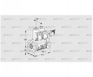 VCS780F05NNWRE/PPEP/PPPP (88204769) Сдвоенный газовый клапан Kromschroder