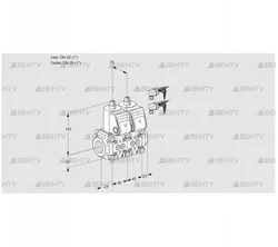 VCS1E25R/25R05NNQR6/PPPP/PPPP (88106681) Сдвоенный газовый клапан Kromschroder