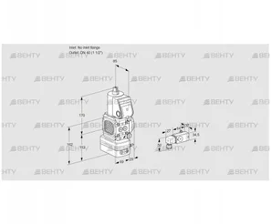 VAG2-/40R/NKAN (88015497) Газовый клапан с регулятором соотношения Kromschroder