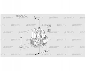 VCS3E40R/40R05FNNVWR3/PPPP/PPPP (88106064) Сдвоенный газовый клапан Kromschroder