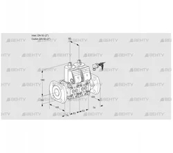 VCS3E50F/50F05NNKR3/PPPP/PPPP (88101366) Сдвоенный газовый клапан Kromschroder