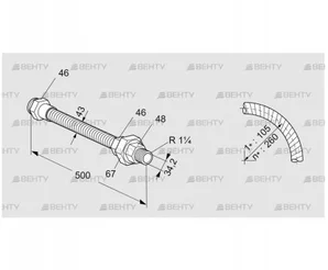 ES 32RA500 (03263051) Шланг из нержавеющей стали Kromschroder