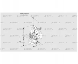 VAD3-/50F/NW-100A (88015375) Газовый клапан с регулятором давления Kromschroder