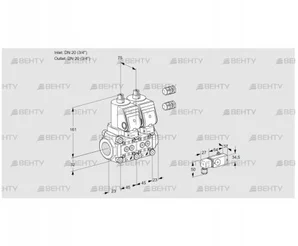 VCS1E20R/20R05NNWSR3/-3PP/PPPP (88104697) Сдвоенный газовый клапан Kromschroder